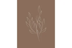Poster Drawed leaf 30x40 cm
