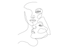 Poster Faces 50x70 cm