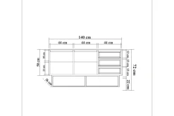 Pribeta Konsollbord 140 cm