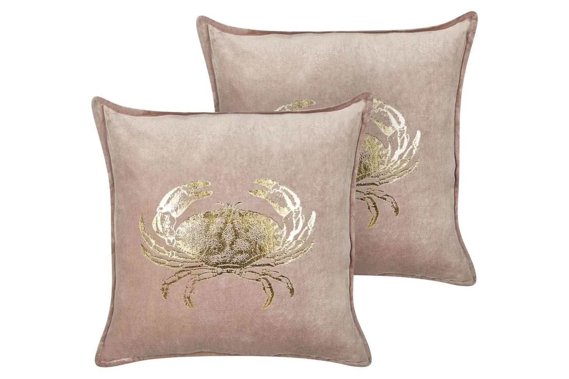 Prydnadskuddar Bossiella set om 2 Beige/guld