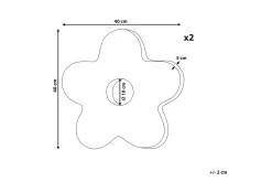 Prydnadskuddar Camponula set om 2 Vit
