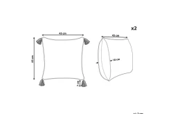 Prydnadskuddar Malus set om 2