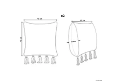 Prydnadskuddar Sambucus set om 2