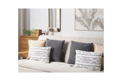 Prydnadskuddar Schefflera set om 2 Rektangulär