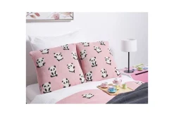Prydnadskuddar Talokan set om 2 Rosa/svart/vit