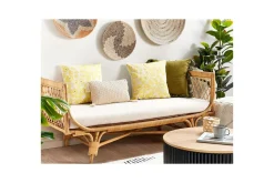 Prydnadskuddar Triteleia set om 2 Gul/Beige/Guld