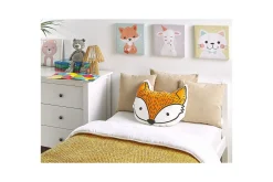 Prydnadskuddar Vadodara set om 2 Orange/Vit/Svart