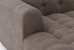 Puffy 3-sits bubblig soffa med divan vänster