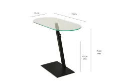 Puntoz Soffbord 70x35x70 cm Oval