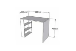 Puqa Design Skrivbord 90 cm med Förvaring Hyllor
