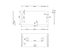 Purnuvara Badrumsspegel 120x60 cm LED-belysning