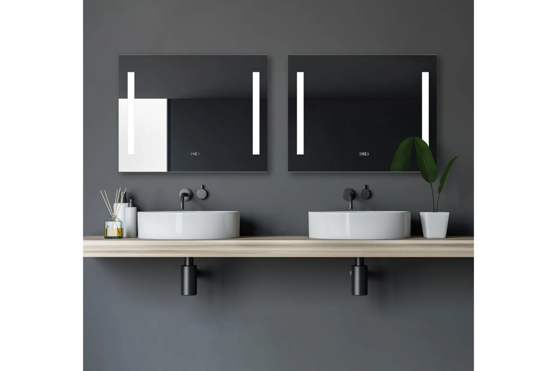 Purnuvara Badrumsspegel 80x60 cm LED-belysning