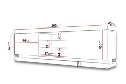 Qiu Tv-bänk 200 cm
