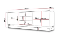 Qiu TV-bänk 40x160 cm