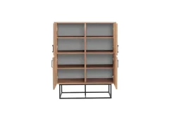 Quantum Solo Highboard 93x115 cm Svart/Brun