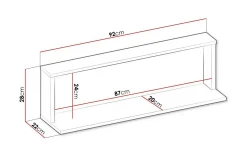 Rathmore Vägghylla 92x22 cm