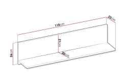 Rathmore Vägghylla 110x22 cm