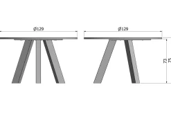 Reba Matbord 129 cm Rund
