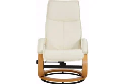 Recliner|Ottoman Paprika Cream Genuine Läder |Bokf