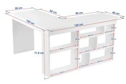 Regar Skrivbord 130x72x120 cm