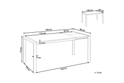 Renton Matbord Förlängningsbart 120-160x80 cm