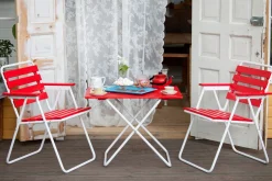 Retro Hopfällbart Cafébord Utomhus 75 cm Trä