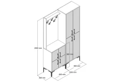 Retzow Hallmöbelset 35x120 cm