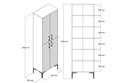 Retzow Highboard 60x35 cm