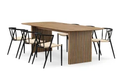 Richeto Matbord 240 cm med 6 Winston Matstolar