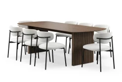 Richeto Matbord 240 cm med 8 Lucy Matstolar