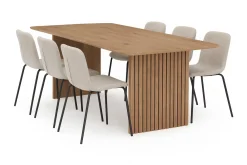 Richeto Matbord 210 cm med 6 Katy Matstolar