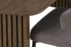 Richeto Matbord Rökt Ek 240 cm med 6 Sawako Greige Stolar