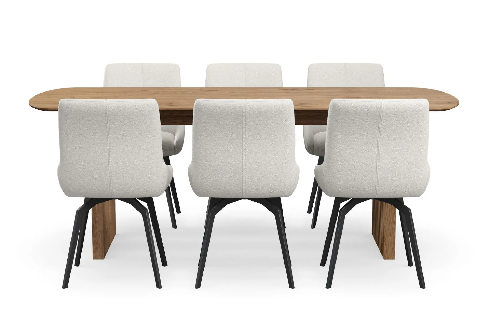 Richeto Matgrupp 210 cm med 6 Mora Snurrstolar