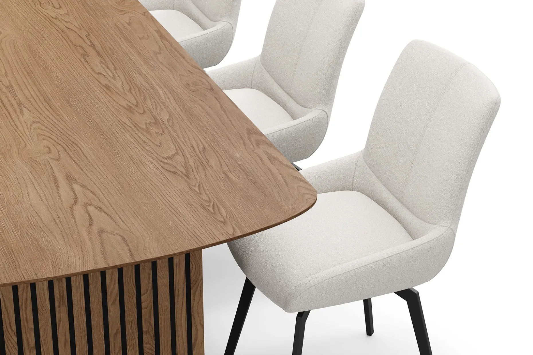 Richeto Matgrupp 240 cm med 6 Mora Snurrstolar