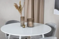 Ridones Matgrupp 100 cm Rund inkl 4 Valerie Sammetsstolar