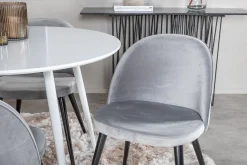 Ridones Matgrupp 100 cm Rund inkl 4 Valerie Sammetsstolar