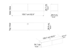 Rinorea Tv-bänk 159,7x34,1 cm