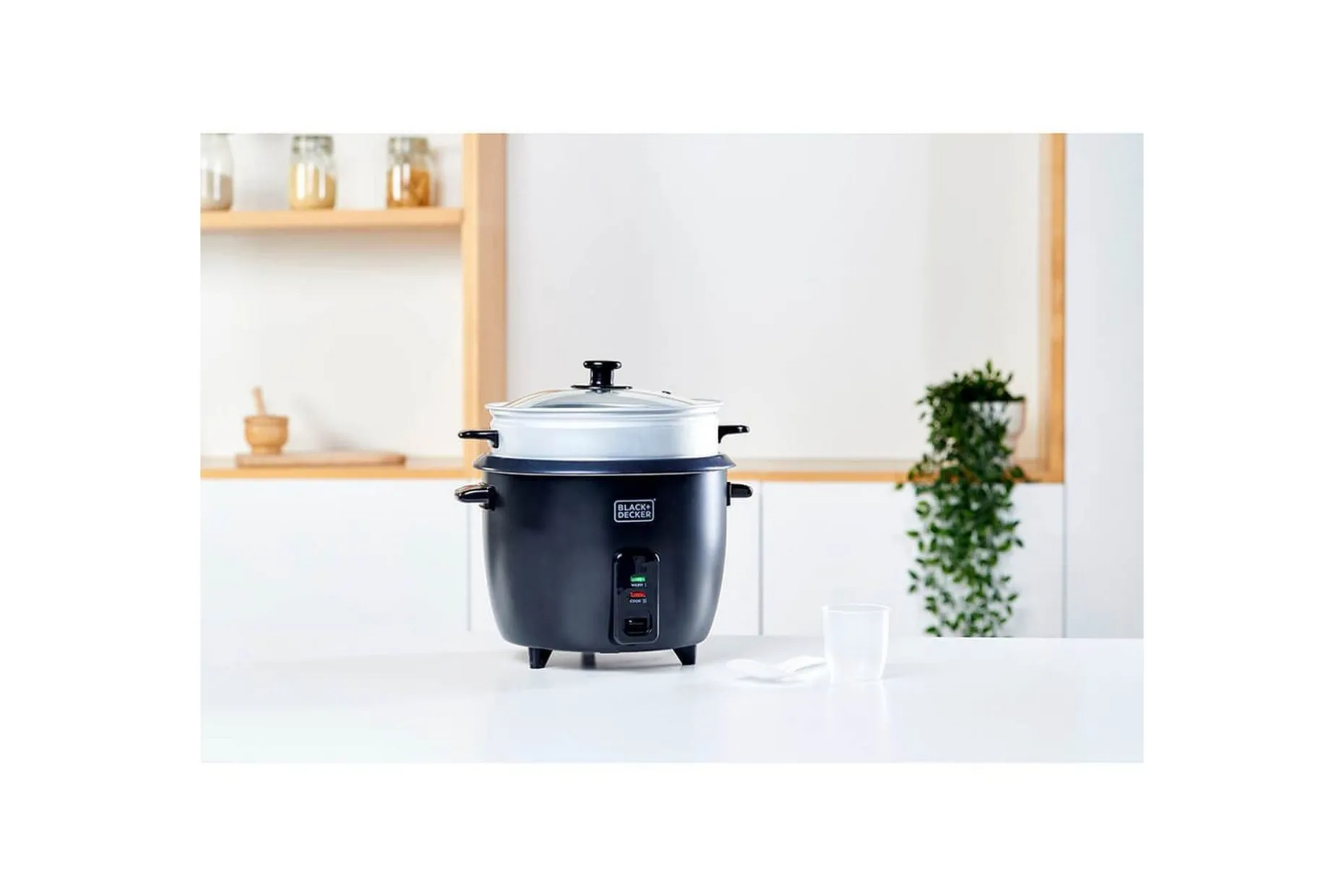 Riskokare Black+Decker 1.8L Svart