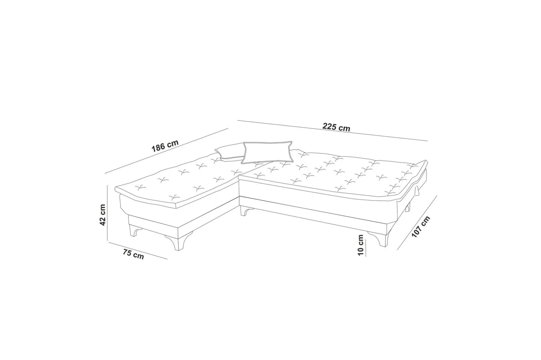 Riversdale Bäddsoffa m. Divan 4-sits