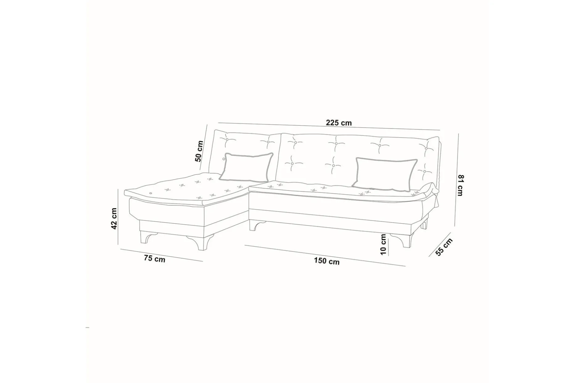 Riversdale Bäddsoffa m. Divan 4-sits