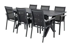 Rives Matgrupp Utomhus 200cm + 6 Parma Karmstolar