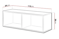 Roco TV-bänk 112,5x39x37,5 cm Black