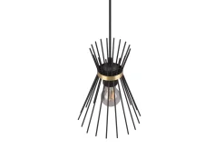 Rod Taklampa 1L E27 svart/ guld