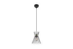 Rod Taklampa 1L E27 svart/ guld