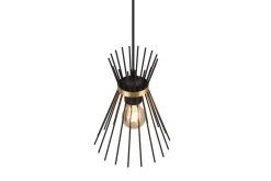 Rod Taklampa 1L E27 svart/ guld