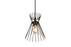 Rod Taklampa 1L E27 svart/ guld