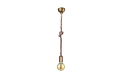 Rope Taklampa E27 antikmässing