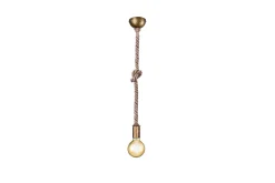 Rope Taklampa E27 antikmässing