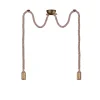 Rope Taklampa 2L E27 antikmässing