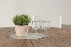 Rosario Matgrupp Rund 140 cm + 6 st Copacabana Matstolar Beige/Brun
